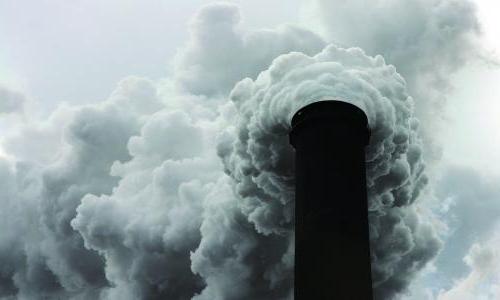 Coal plant smokestack